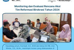 Monitoring dan Evaluasi Rencana Aksi Tim Reformasi Birokrasi 2024